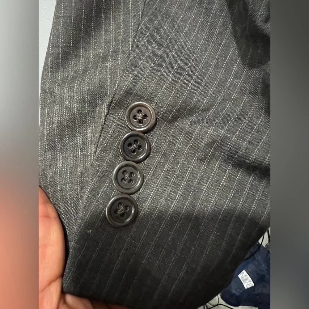 Kenneth Cole grey striped pants suit coat and pants size 44R
